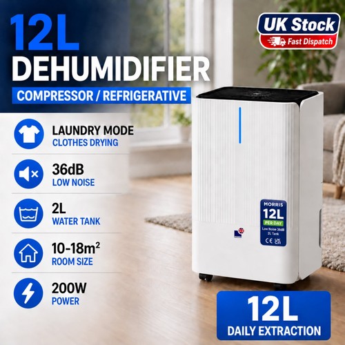 Morris 12l dehumidifier - dehumidifier, for