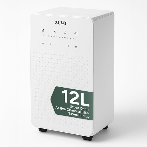 Zuvo 12l dehumidifier - 12l, carbon